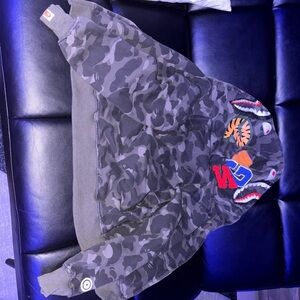 100% authentic BAPE (A Bathing Ape) shark full zip hoodie.